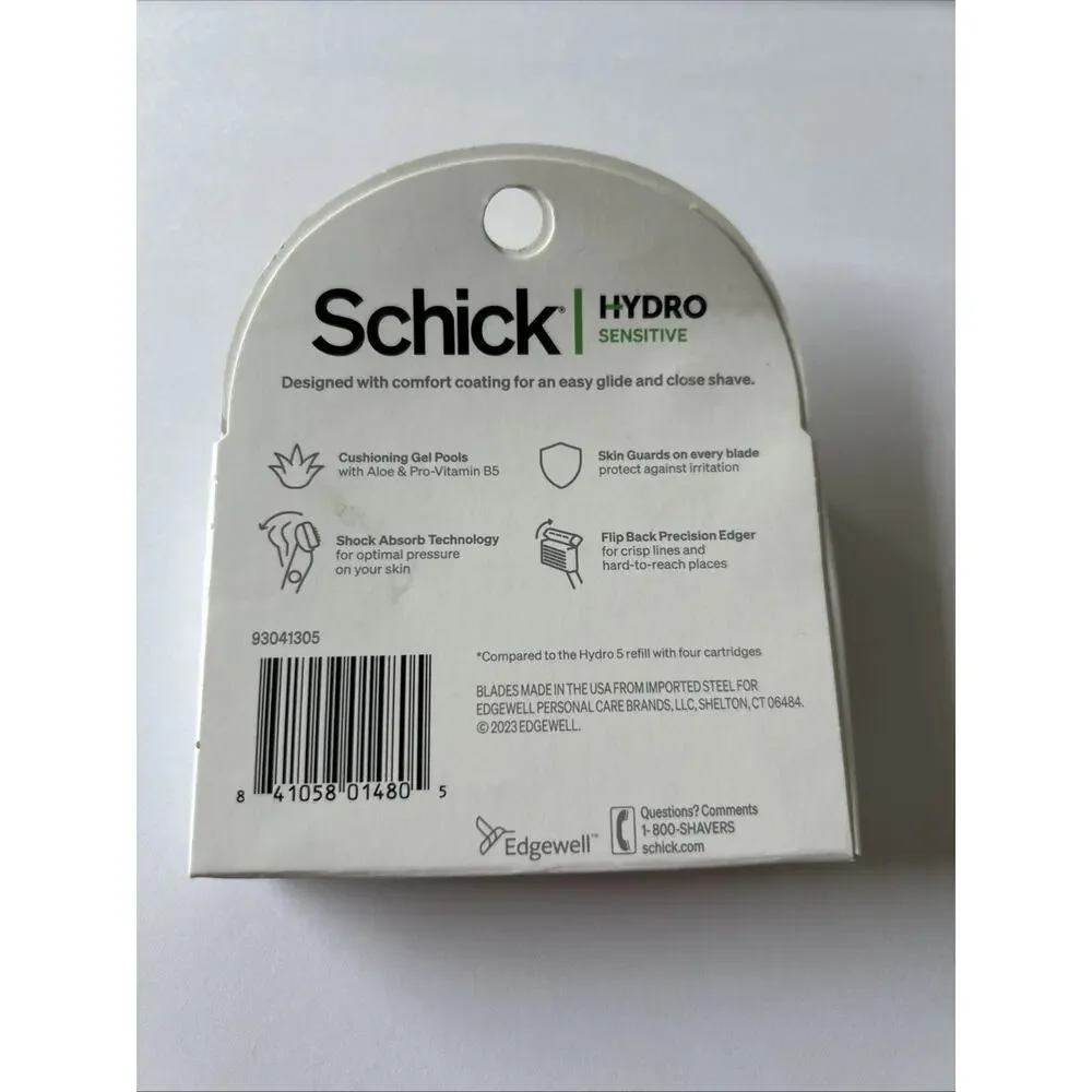 Schick Hydro Sensitive Men's Value Pack Refill 6 Cartridges 5 Blades